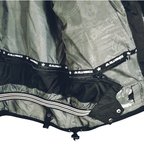 Allyance Archetype Ski Jacket Men's S Oxford 8000 Ordinance Snowboard Black Grey - Picture 9 of 12
